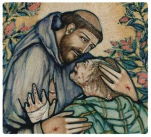 Francesco e il lebbroso